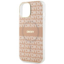 Kryt DKNY IML Mono & Stripe pro iPhone 15/14 Plus - růžová