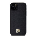Kryt DKNY MagSafe Leather Monogram pro iPhone 15 Plus/14 Plus – čer