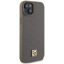 Kryt DKNY Leather Pattern MagSafe iPhone 15 Plus/14 Plus - hnědý