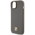 Kryt DKNY Leather Pattern MagSafe iPhone 15 Plus/14 Plus - hnědý