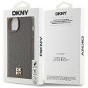 Kryt DKNY Leather Pattern MagSafe iPhone 15 Plus/14 Plus - hnědý