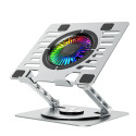Stojánek Wozinsky WDCX-X16-AS CoolBase RGB 360° chladicí pro notebook a tablet - stříbrný