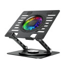 Stojánek Wozinsky WDCX-X16-AS CoolBase RGB 360° chladicí pro notebook a tablet - černý