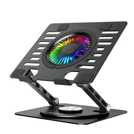 Stojánek Wozinsky WDCX-X16-AS CoolBase RGB 360° chladicí pro notebook a tablet - černý