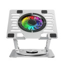 Stojánek Wozinsky WDCX-X16-AS CoolBase RGB 360° chladicí pro notebook a tablet - stříbrný