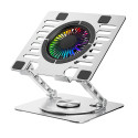 Stojánek Wozinsky WDCX-X16-AS CoolBase RGB 360° chladicí pro notebook a tablet - stříbrný