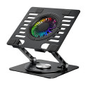 Stojánek Wozinsky WDCX-X16-AS CoolBase RGB 360° chladicí pro notebook a tablet - černý