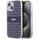 Kryt DKNY IML Mono & Stripe pro iPhone 15/14/13 modrý