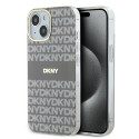 Kryt DKNY IML Mono & Stripe pro iPhone 15 / 14 / 13 - beige