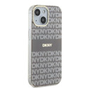 Kryt DKNY IML Mono & Stripe pro iPhone 15 / 14 / 13 - beige