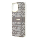 Kryt DKNY IML Mono & Stripe pro iPhone 15 / 14 / 13 - beige