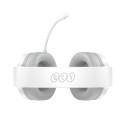 QCY Heroad V200 Tri-Mode Gaming Headphones with 7.1 Sound, 240h Battery, and Detachable Microphone - White