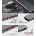 LINQ LQ48012 PRO TB MacBook USB-C hub 7v2 (HDMI, 2x USB-C, 2x USB, SD/MicroSD), Space Grey