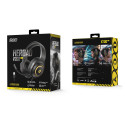 QCY V200 Pro Wired Gaming Headphones with 7.1 Sound and Detachable Microphone - Black