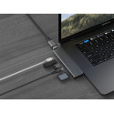 LINQ LQ48012 PRO TB MacBook USB-C hub 7v2 (HDMI, 2x USB-C, 2x USB, SD/MicroSD), Space Grey
