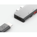 LINQ LQ48012 PRO TB MacBook USB-C hub 7v2 (HDMI, 2x USB-C, 2x USB, SD/MicroSD), Space Grey