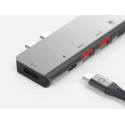 LINQ LQ48012 PRO TB MacBook USB-C hub 7v2 (HDMI, 2x USB-C, 2x USB, SD/MicroSD), Space Grey