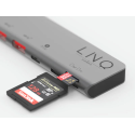 LINQ LQ48012 PRO TB MacBook USB-C hub 7v2 (HDMI, 2x USB-C, 2x USB, SD/MicroSD), Space Grey