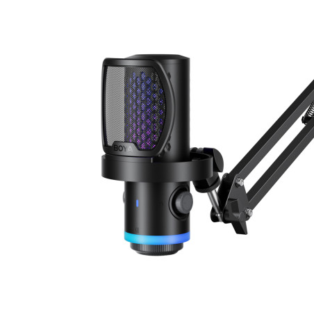 Mikrofon BOYA CastMic G40B drátový herní s ramenem, USB-C - černý