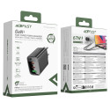 Acefast A108 GaN PD 67W 2xUSB-C 1xUSB-A Wall Charger - Black