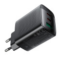 Acefast A108 GaN PD 67W 2xUSB-C 1xUSB-A Wall Charger - Black