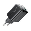 Acefast A106 GaN PD 45W USB-C USB-A Wall Charger - Black