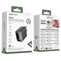 Acefast A106 GaN PD 45W USB-C USB-A Wall Charger - Black