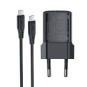 Acefast A118 30W GaN USB-C Wall Charger with USB-C - USB-C Cable 1.2m - Black