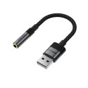 Acefast J13 USB-A to 3.5mm mini jack adapter - black