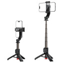Acefast E42 Selfie Stick with Automatic Tripod and Bluetooth Remote Control 63 cm - Black