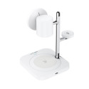Acefast E39 Qi2.2 25W 4-in-1 Wireless Desk Charger for Phone, Watch, and Headphones with Night Light - White