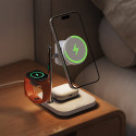 Acefast E39 Qi2.2 25W 4-in-1 Wireless Desk Charger for Phone, Watch, and Headphones with Night Light - White
