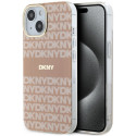 Kryt DKNY IML Mono & Stripe pro iPhone 15/14/13 - růžová