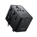 Acefast Z8 GaN 45W Travel Adapter 3x USB-C + 2x USB-A Travel Wall Charger with 2500W AC Socket - Black