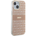 Kryt DKNY IML Mono & Stripe pro iPhone 15/14/13 - růžová