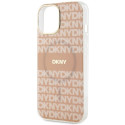 Kryt DKNY IML Mono & Stripe pro iPhone 15/14/13 - růžová
