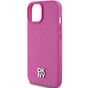Kryt DKNY Leather Pattern Metal Logo MagSafe pro iPhone 15/14/13 - rů