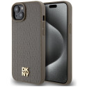Kryt DKNY MagSafe LEATHER PATTERN LOGO iPhone 15/14/13 - hnědá
