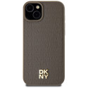 Kryt DKNY MagSafe LEATHER PATTERN LOGO iPhone 15/14/13 - hnědá