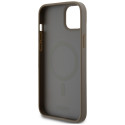 Kryt DKNY MagSafe LEATHER PATTERN LOGO iPhone 15/14/13 - hnědá