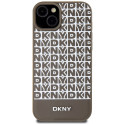 Kryt DKNY MagSafe Leather Pattern Logo pro iPhone 15/14/13 - hnědý
