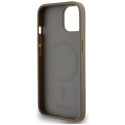 Kryt DKNY MagSafe Leather Pattern Logo pro iPhone 15/14/13 - hnědý