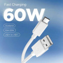 Kabel Spigen Essential EB6015AC USB-C 60W 150 cm - bílý