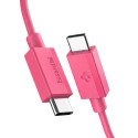 Kabel Spigen Essential EB6015CC USB-C 60W 100 cm - růžový