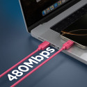 Kabel Spigen Essential EB6015CC USB-C 60W 100 cm - růžový