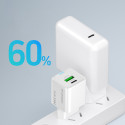 Wozinsky WWC-35W GaN USB-A + USB-C Wall Charger - White