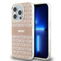 Kryt DKNY IML Mono & Stripe pro iPhone 15 Pro Max - růžová