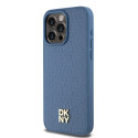 Kryt DKNY LEATHER MONOGRAM pro iPhone 15 Pro Max - modrá