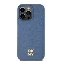 Kryt DKNY LEATHER MONOGRAM pro iPhone 15 Pro Max - modrá