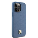 Kryt DKNY LEATHER MONOGRAM pro iPhone 15 Pro Max - modrá